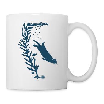 sea otter kelp forest california see meer ocean - Tasse - Weiß - Rechts