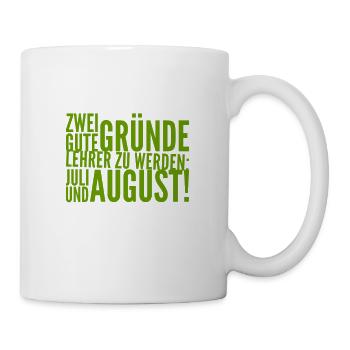 Sommerferien - Tasse - Weiß - Rechts