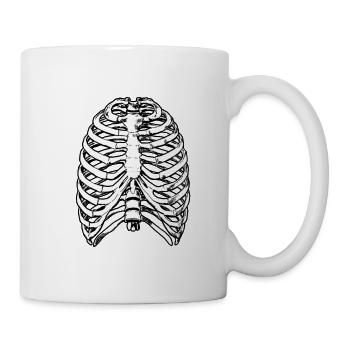 Skelett Knochen-Thorax-Brustkorb-Radiologie - Tasse - Weiß - Rechts