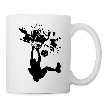 basketball slam dunk smash panier de basketball - Mug blanc - blanc - Droite