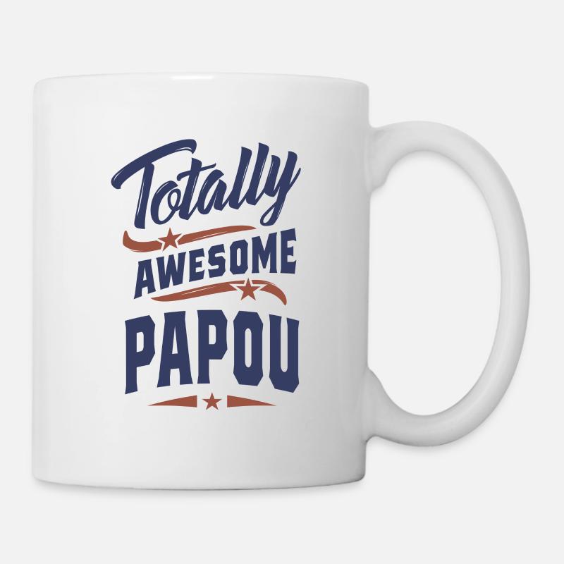 Papou totalement génial - Mug blanc - blanc