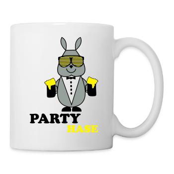 party_hase - Tasse - Weiß - Rechts