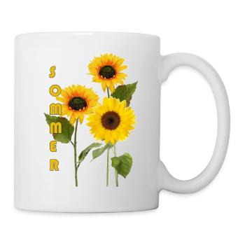 Été, tournesols - Mug blanc - blanc - Droite