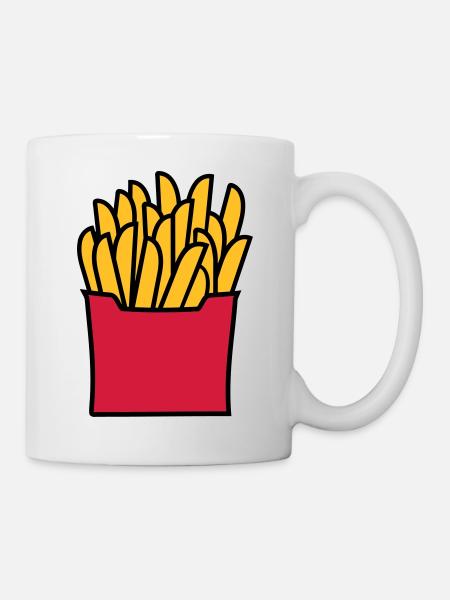 Pommes - Tasse - Weiß