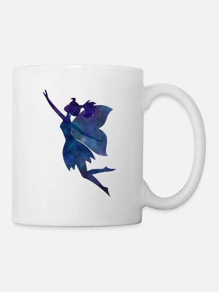 Fairy Galaxy Silhouette - Tasse - Weiß