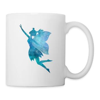 Fairy Galaxy Silhouette Türkis - Tasse - Weiß - Rechts