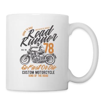 Road Runner Custom Motorcycle go fast or die - Mug - white - Right