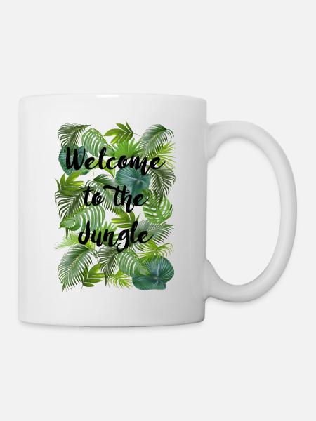 Welcome to the Jungle - Leaf - Nature - Music Summer - Mug - white