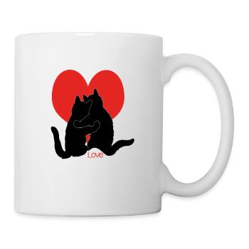 Katzen - Tasse - Weiß - Rechts
