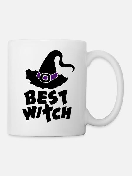 Best Witch, Witchcraft, Halloween, Magic, Hat - Mug - white