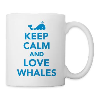 Keep calm and love whales - Mug - white - Right