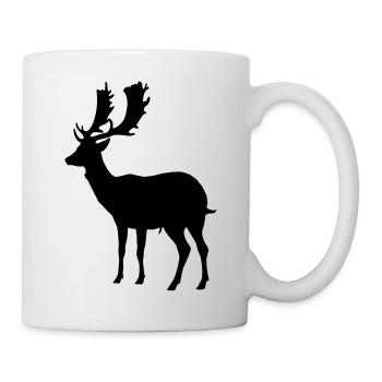 hirsch - geweih - jagd - jäger - Tasse - Weiß - Rechts
