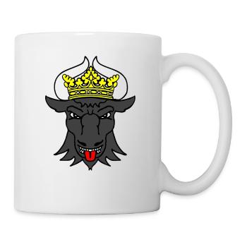mecklenburg bull head with crown - Mug - white - Right