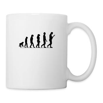 funny evolution smartphone - Mug - white - Right