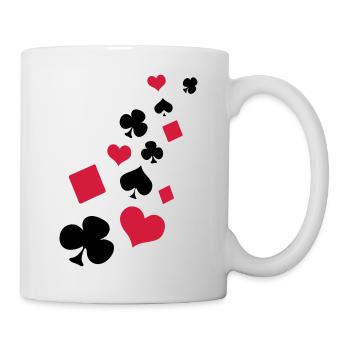 Spielkarten Rot Schwarz - Tasse - Weiß - Rechts