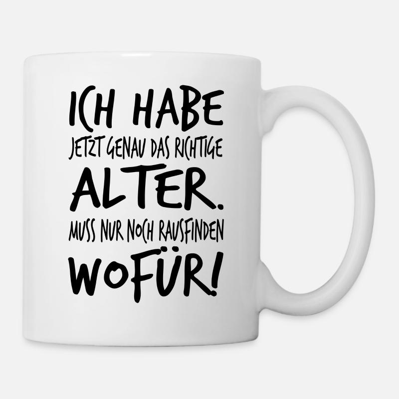 Alter Mann Rente Rentner runder Geburtstag Sprüche - Tasse - Weiß