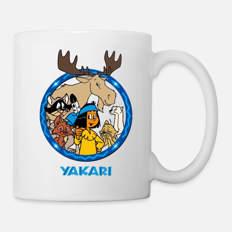 Yakari un groupe d'animaux Tee shirt manches longu - Mug blanc - blanc