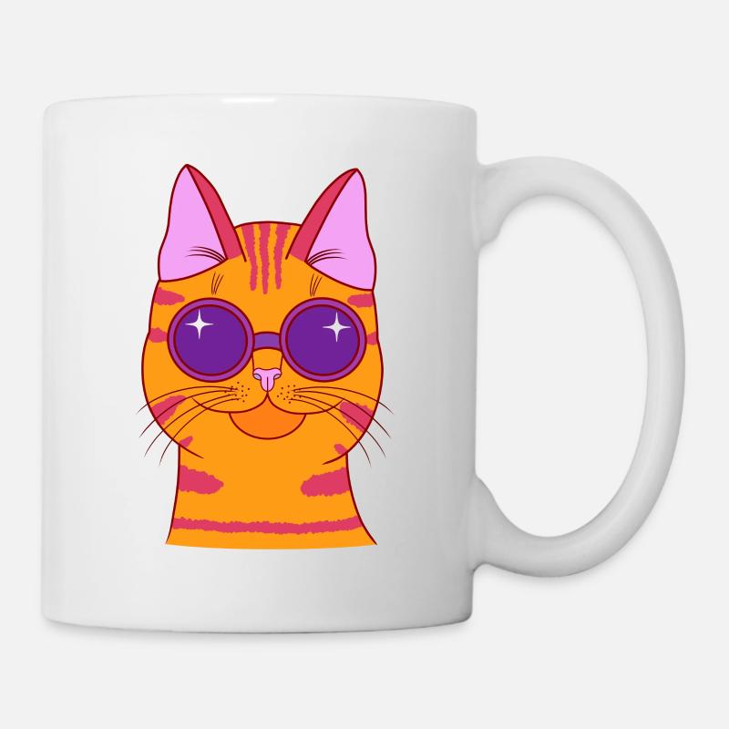 Katze Sommer Orange - Tasse - Weiß