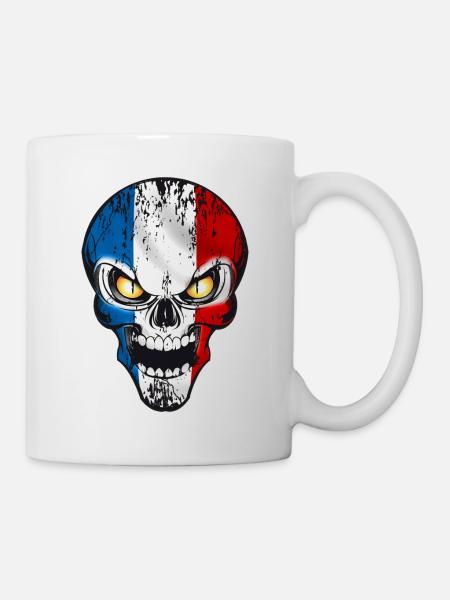 Skull France - Mug blanc - blanc