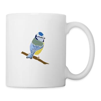 mésange - Mug blanc - blanc - Droite
