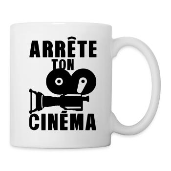 arrete ton cinema camera expression - Mug blanc - blanc - Droite