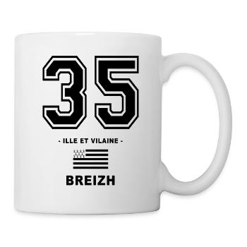 35 breizh bretagne - Mug blanc - blanc - Droite