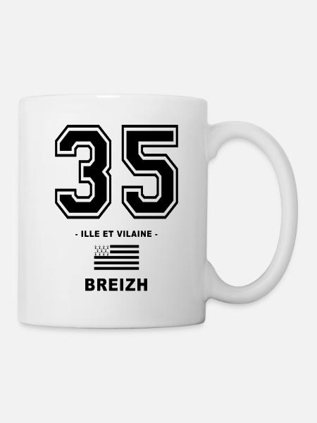 35 breizh bretagne - Mug blanc - blanc