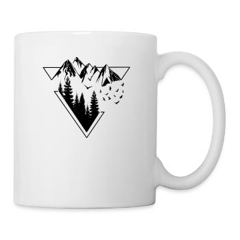 Nature triangle montagnes forestières type1 - Mug blanc - blanc - Droite