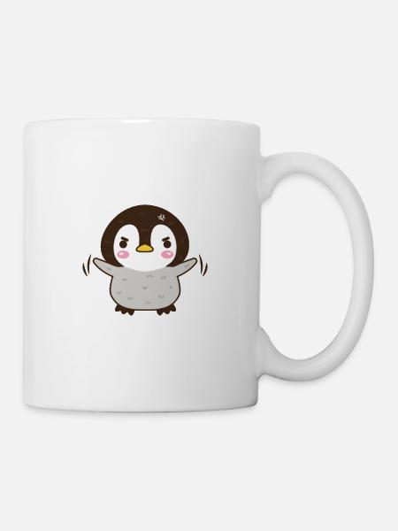 Baby penguin angry cute gift - Mug - white
