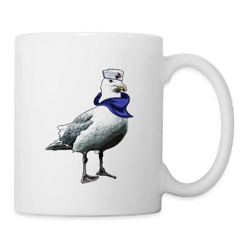 Seafarer Seagull | Création Yolo - Mug blanc - blanc - Droite