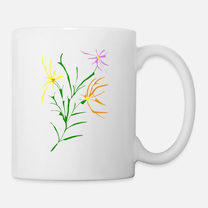 Blumen - Tasse - Weiß