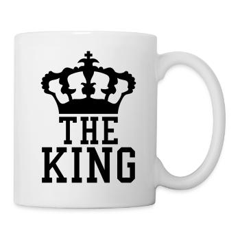 the king krone design text logo cool - Tasse - Weiß - Rechts
