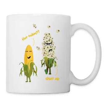 Corn popcorn hot weather summer - Mug - white - Right