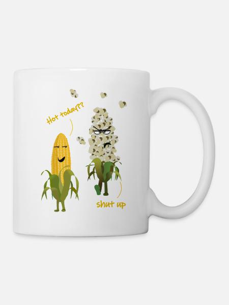 Corn popcorn hot weather summer - Mug - white