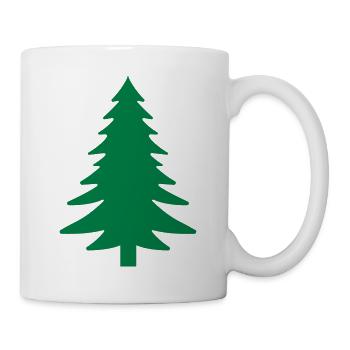 Fichte, Tanne, Wald - Tasse - Weiß - Rechts