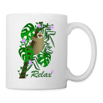 Faultier - Tasse - Weiß - Rechts