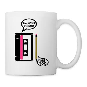 k7 grauen bleistift audiokassette my fri - Mug blanc - blanc - Droite
