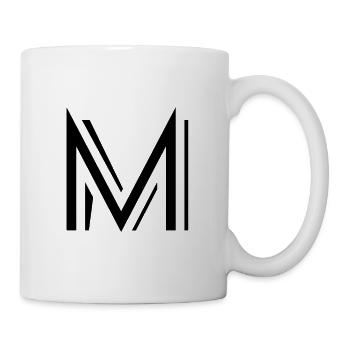 Buchstabe M. - Tasse - Weiß - Rechts