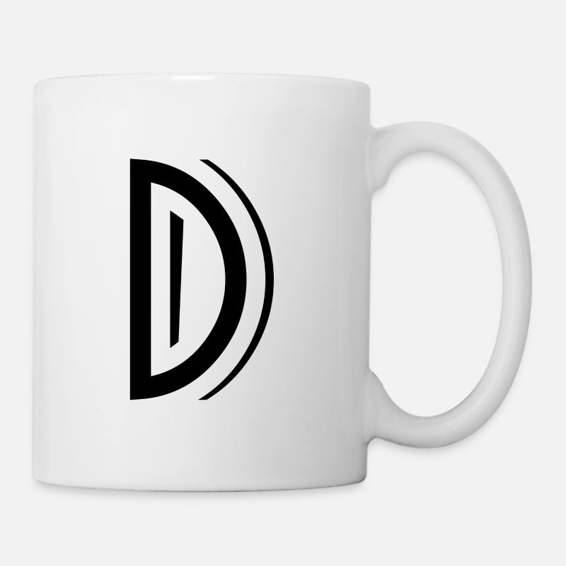Lettre D. - Mug blanc - blanc