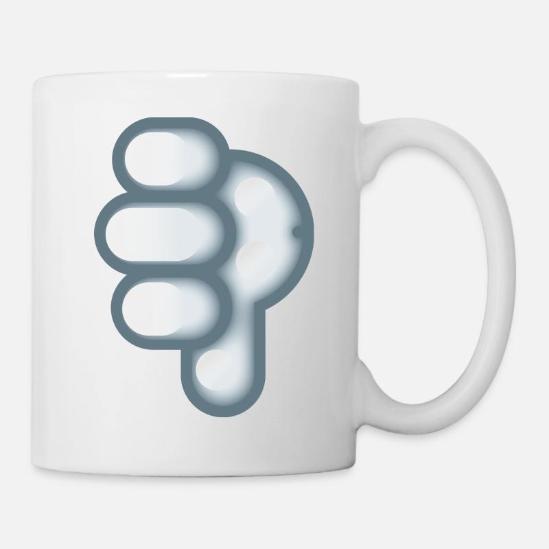 Smiley Hand Signal Down - Tasse - Weiß