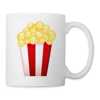 Smiley Popcorn - Tasse - Weiß - Rechts