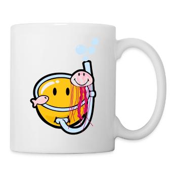 Smiley Snorkeling - Mug - white - Right