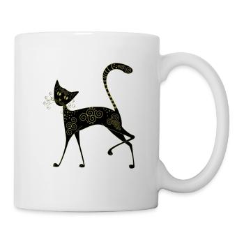 Cat Cat Kitten Cats Kitten Black Cat - Mug - white - Right