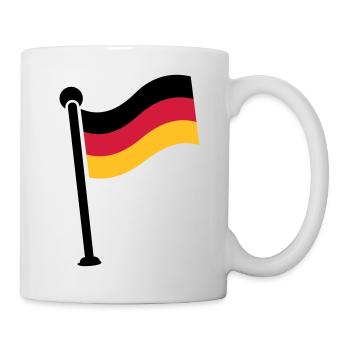 Gehisste Deutschlandfahne / German Flag (3c) - Tasse - Weiß - Rechts