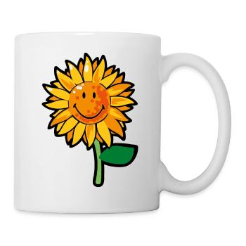 Smiley Sunflower - Mug blanc - blanc - Droite