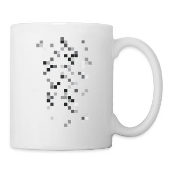 Squares black and white - Mug - white - Right