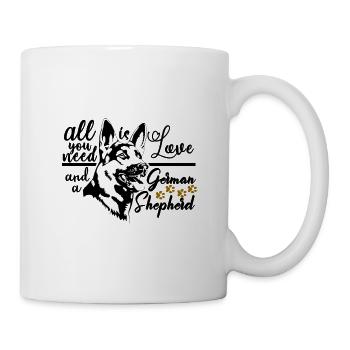 Chien de berger allemand - Mug blanc - blanc - Droite