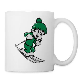 Winter Urlaub ski kinder - Tasse - Weiß - Rechts