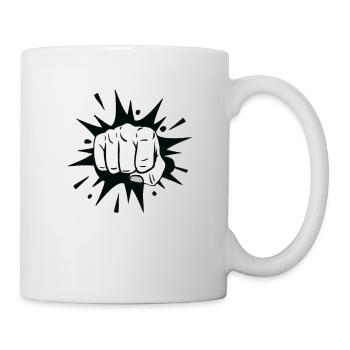Poing boxe - Mug blanc - blanc - Droite
