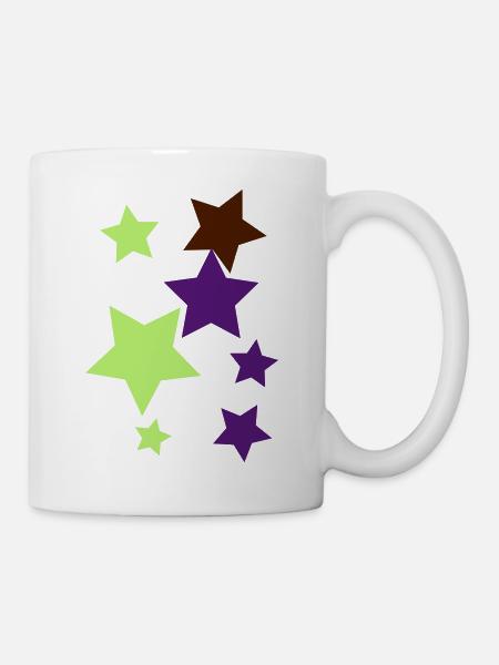 Sterne - Tasse - Weiß